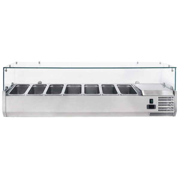 Chill-O-Matic GX-VRX1500/330G Salad / Pizza Prep Fridge Counter-Top with Glass Canopy