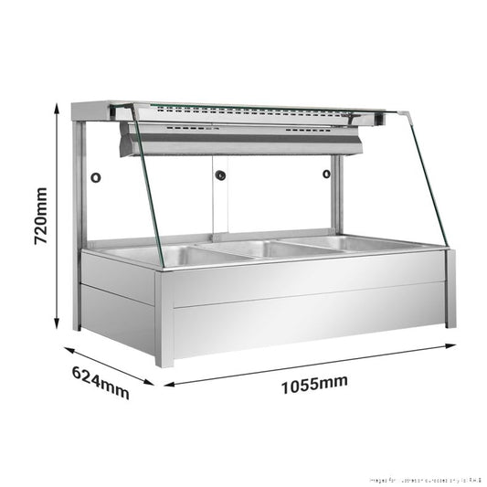 Bonvue Angled Countertop Wet and Dry Bain Marie - BM11TC