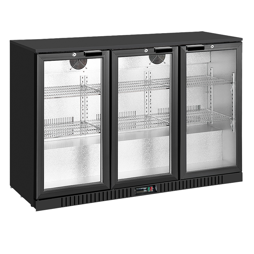 Chill-O-Matic CW-S-3E 3 Door Under Bench Bar Fridge – Black