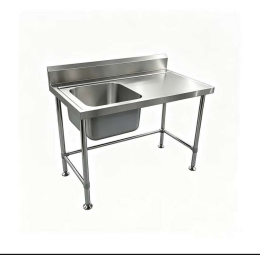 GS-DS1200L Dishwaser inlet bench with double bowl