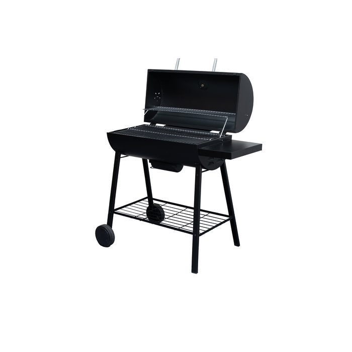 Premium Barrel Moveable Charcoal Grill Barbecue Cart