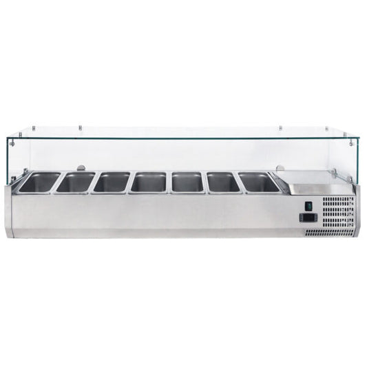 Chill-O-Matic GX-VRX1500/330G Salad / Pizza Prep Fridge Counter-Top with Glass Canopy