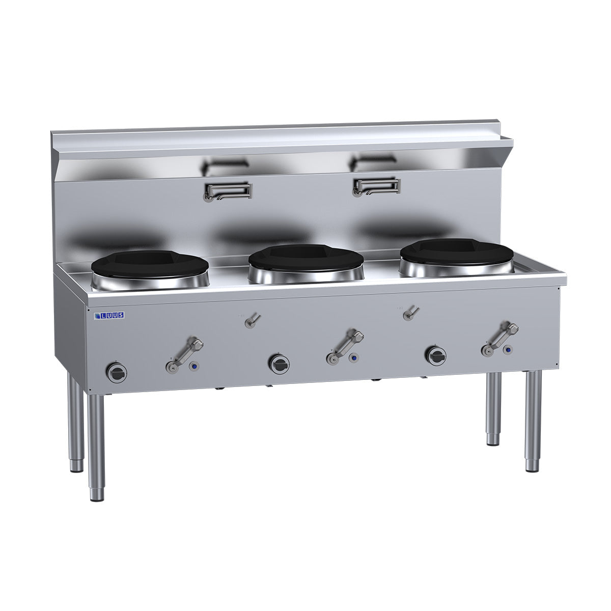 1800mm Commercial Gas Waterless 3 Hole Wok