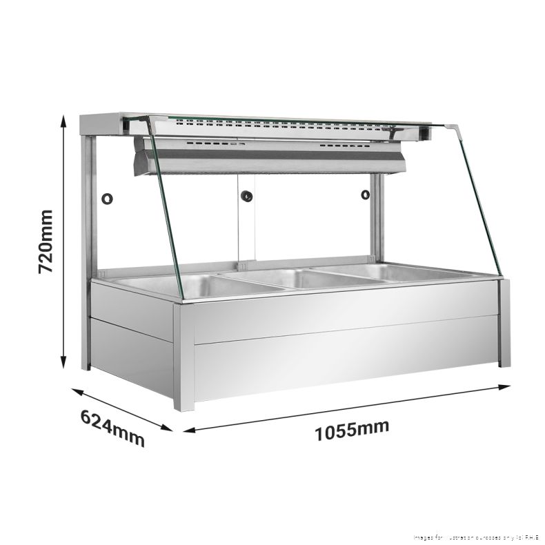 Bonvue Angled Countertop Wet and Dry Bain Marie - BM11TC