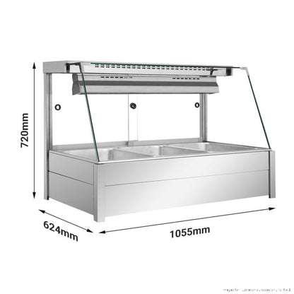 Bonvue Angled Countertop Wet and Dry Bain Marie - BM11TC