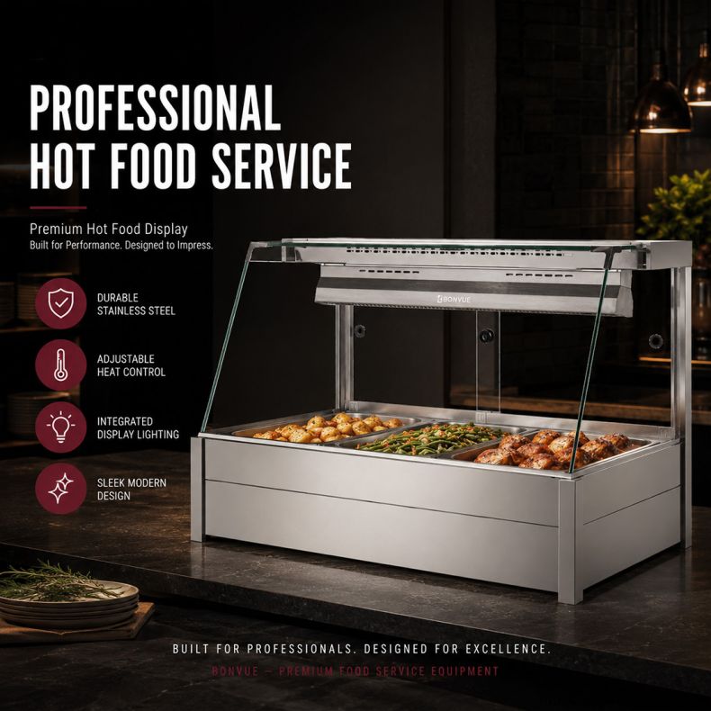 Bonvue Angled Countertop Wet and Dry Bain Marie - BM11TC
