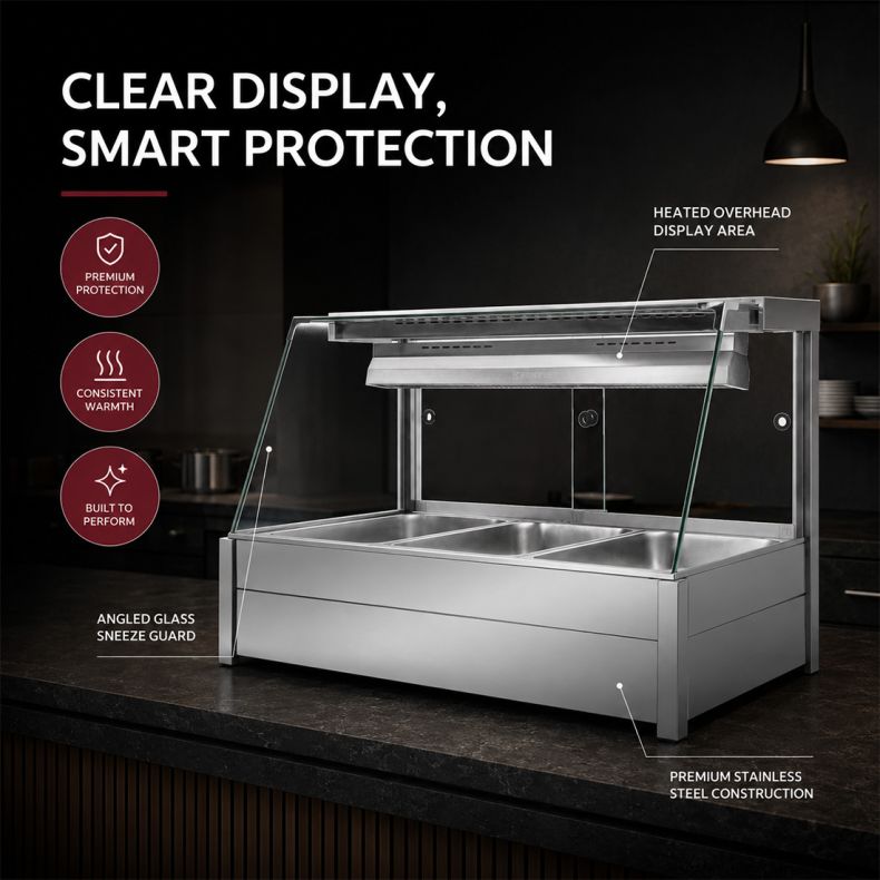 Bonvue Angled Countertop Wet and Dry Bain Marie - BM11TC