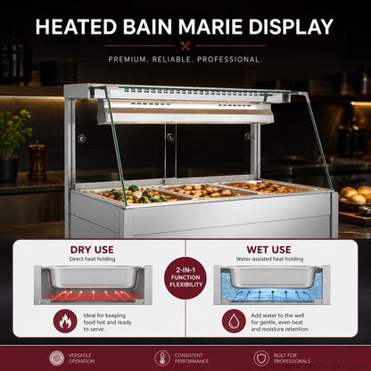 Bonvue Angled Countertop Wet and Dry Bain Marie - BM11TC