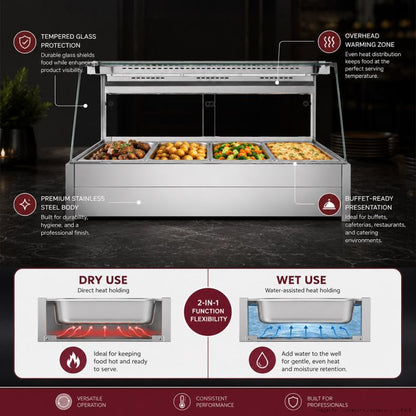 Bonvue Angled Countertop Wet and Dry Bain Marie - BM17TC
