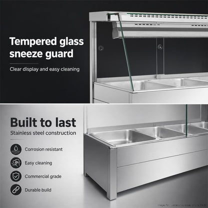 Bonvue Angled Countertop Wet and Dry Bain Marie - BM17TC