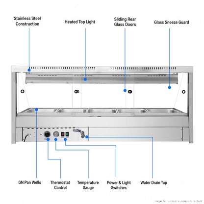Bonvue Angled Countertop Wet and Dry Bain Marie - BM17TC