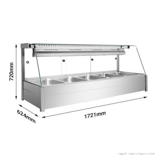 Bonvue Angled Countertop Wet and Dry Bain Marie - BM17TC
