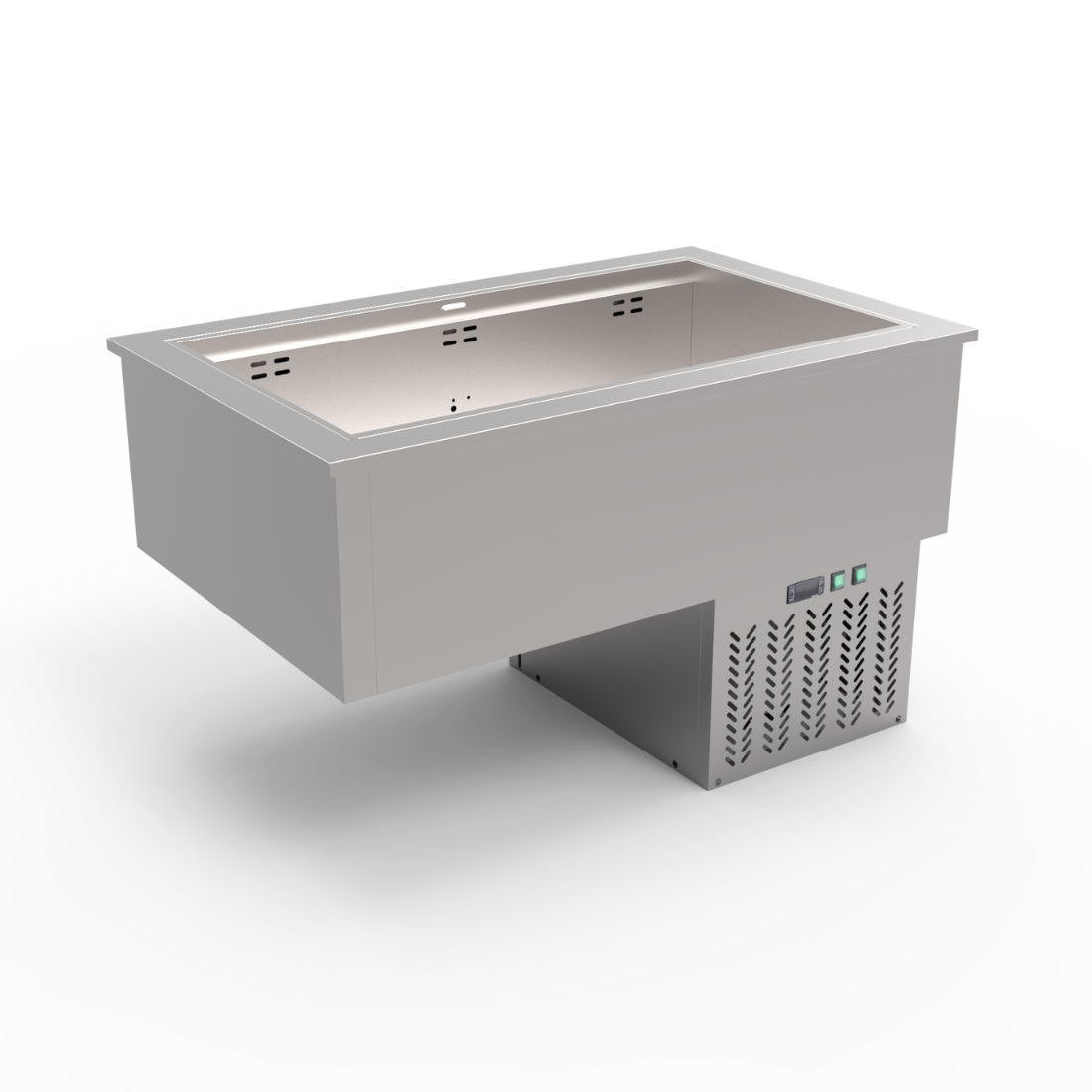 Thermaster 3×GN 1/1 Capacity Ventilated Static Cold Bain Marie Trays - GN3-VA