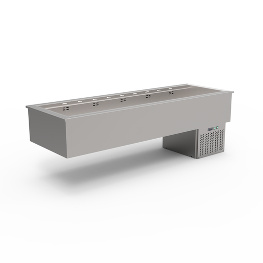 Thermaster 6×GN 1/1 Capacity Ventilated Static Cold Bain Marie Trays - GN6-VA