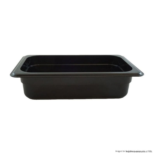 Food tek Black Poly 1/3 x 100 mm Gastronorm Pan - JW-P134B  (1 Pack)