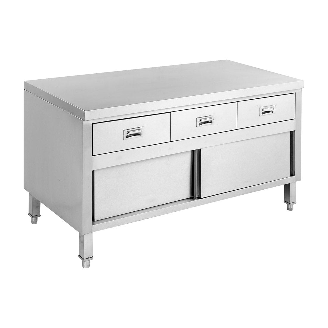 Modular System Bench Cabinet with 3 Drawers & Doors - SKTD6-1500