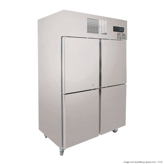 Thermaster TROPICAL 4 x Half door SS Fridge - SUC1000